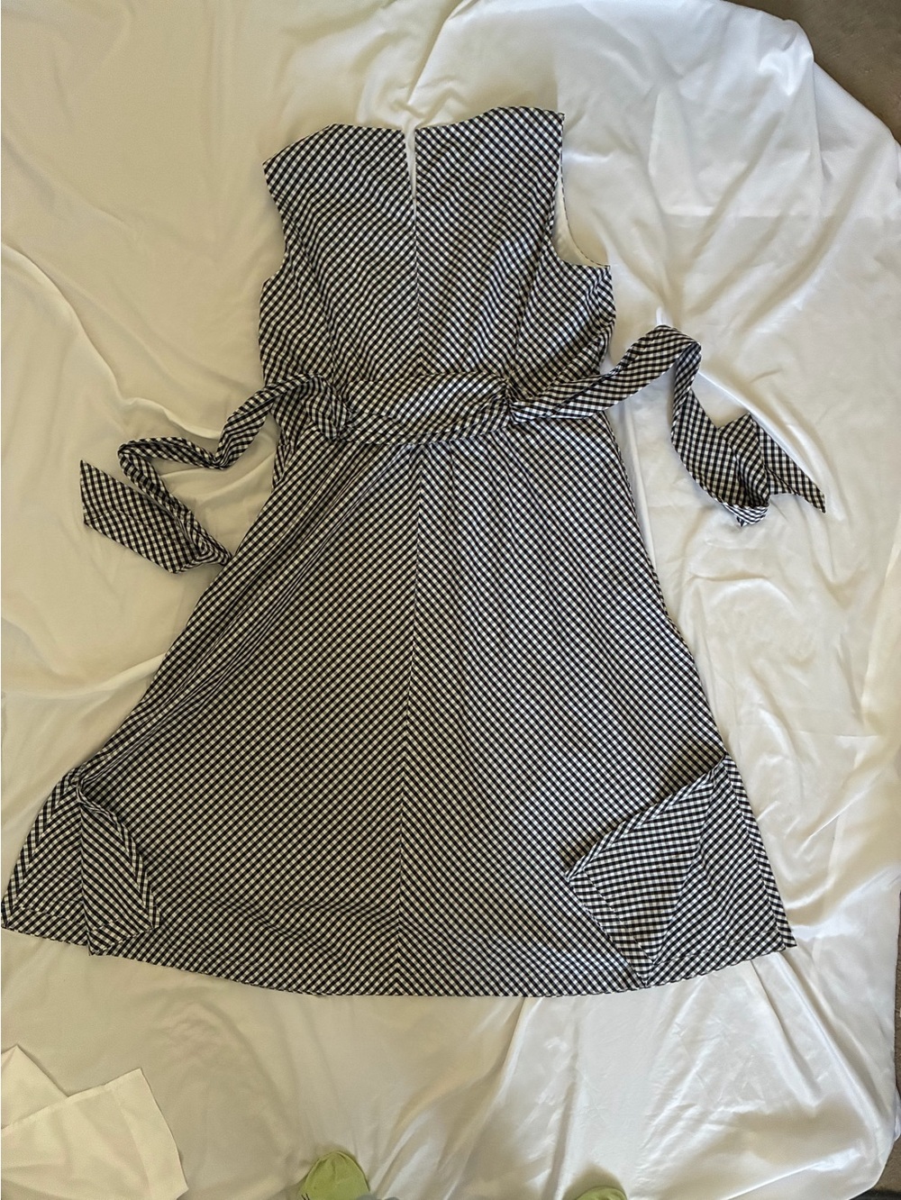 Anne Klein Black and White Gingham Sleeveless A-Line Dress - Picture 2 of 10